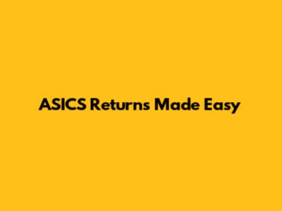 ASICS Returns Made Easy