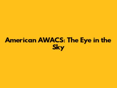 American AWACS: The Eye in the Sky