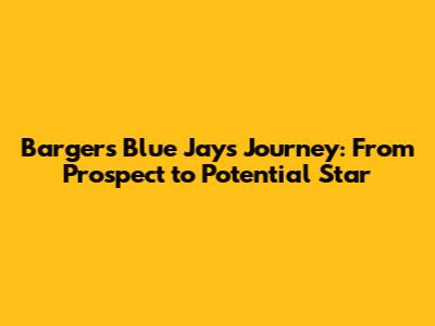 Barger's Blue Jays Journey: From Prospect to Potential Star