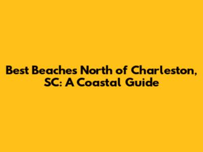 Best Beaches North of Charleston, SC: A Coastal Guide