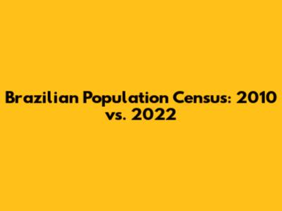 Brazilian Population Census: 2010 vs. 2022