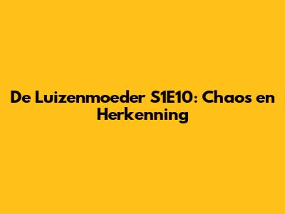 De Luizenmoeder S1E10: Chaos en Herkenning