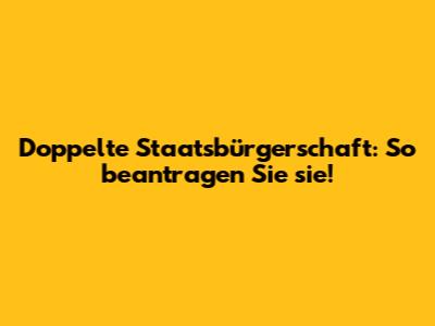 Doppelte Staatsbürgerschaft: So beantragen Sie sie!