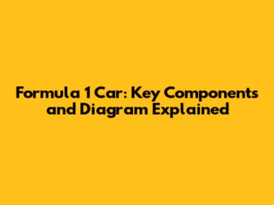Formula 1 Car: Key Components and Diagram Explained
