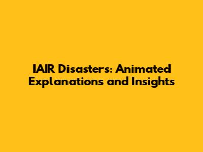 IAIR Disasters: Animated Explanations and Insights