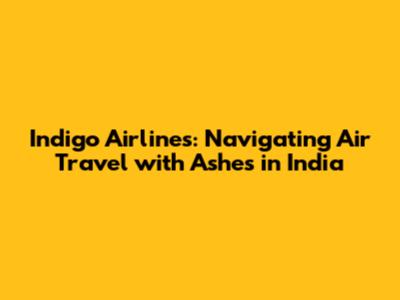 Indigo Airlines: Navigating Air Travel with Ashes in India