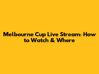 Melbourne Cup Live Stream: How to Watch & Where