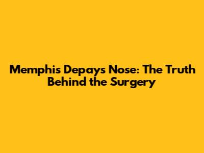 Memphis Depay's Nose: The Truth Behind the Surgery
