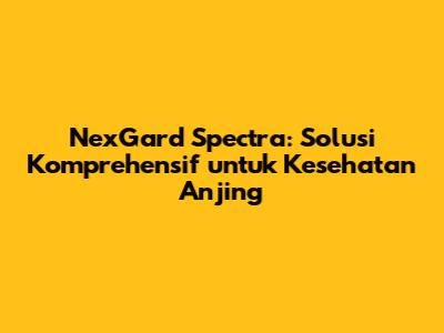 NexGard Spectra: Solusi Komprehensif untuk Kesehatan Anjing