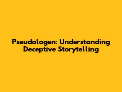 Pseudologen: Understanding Deceptive Storytelling