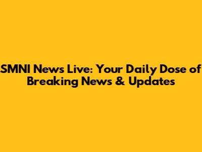 SMNI News Live: Your Daily Dose of Breaking News & Updates