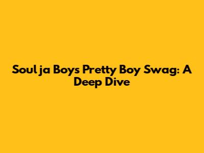 Soulja Boy's Pretty Boy Swag: A Deep Dive
