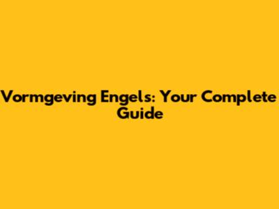 Vormgeving Engels: Your Complete Guide