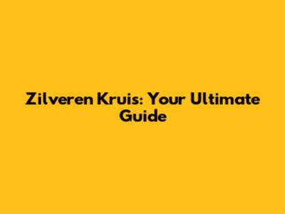 Zilveren Kruis: Your Ultimate Guide