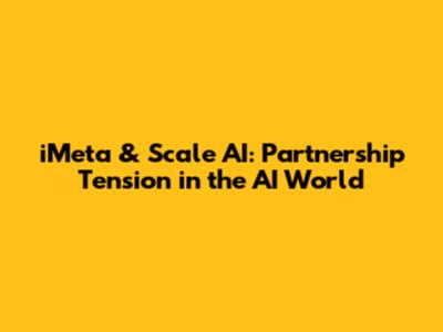 iMeta & Scale AI: Partnership Tension in the AI World